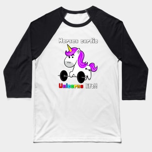 Barbell Unicorn, fitness funny, gym girl Baseball T-Shirt